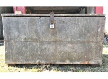 Large Wooden Trunk/Cooler With Galvanized Sheathing