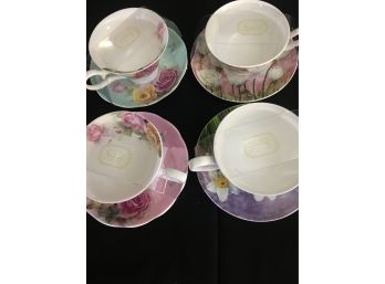 4 Cups & Sauce Stechcol Gracie Bone China