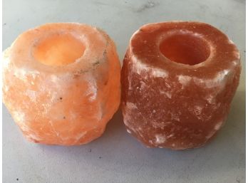 Salt Rock Candle Holders