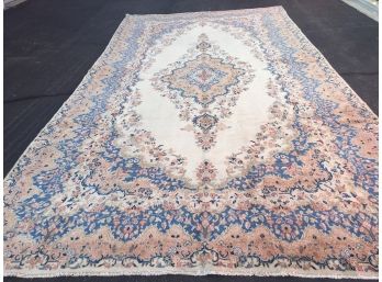 8.6 X16.8 Old Kerman Hand Knotted Persian Rug