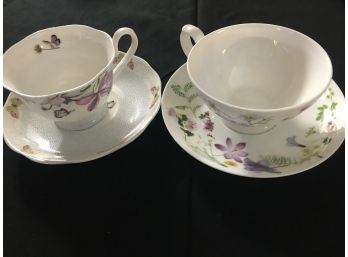 2 Sets Of Bone China Cups & Saucers