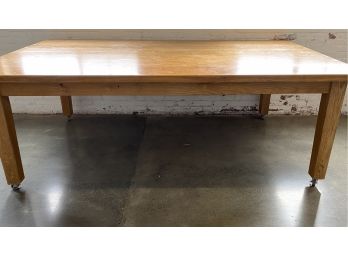 Very Large Handcrafted Oak Table By Mill Creek Arts (96 X 33 X 56)