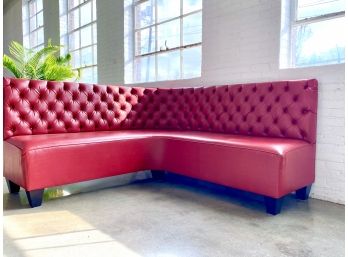 Brilliant Custom Made Red Leather Couch