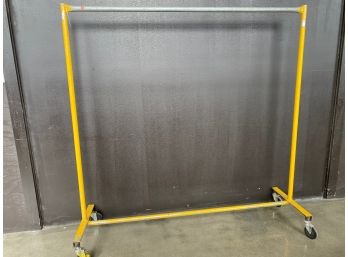 Large Industrial Metal Clothes Rack & Sign Holder