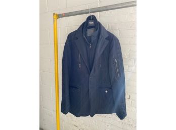 Stylish Dark Blue Men's Jacket By Thomas Dean