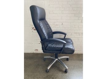 Black Leather Adjustable Office Chair