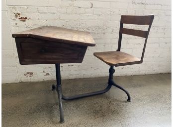 1920s  School Desk With Swivel Chair