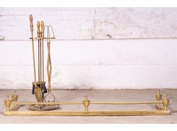 Brass Fireplace Set