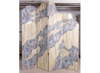 Four Panel Sculptural Room Divider