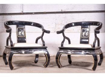 Pair Of Ming Horseshoe Chairs