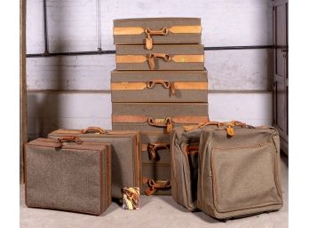 Ten Piece Hartmann Tweed Luggage Set