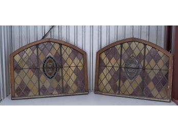 Fantastic Pair Of Stained Glass Windows Salvaged From A Church