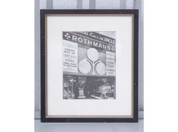 Monochromatic Photographic Print Of Rothman's Storefront