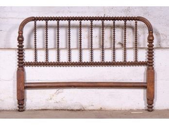 Antique Turned Wood Full Size Headboard