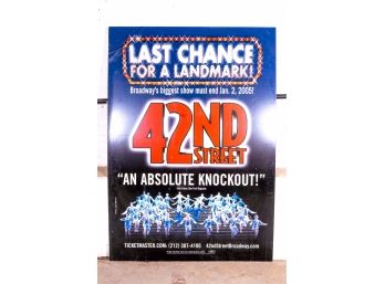 Poster For Broadway Musical 42nd Street