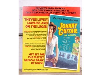 Original Broadway Marquis Panels On Thick Plastic For Johnny Guitar The Musical