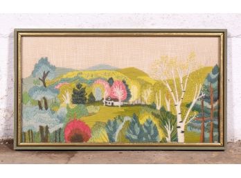 Embroidered Landscape Composition