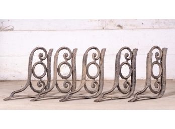 Set Of Five Decorative Metal Brackets