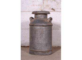 Antique Galvanized Milk Can