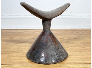 A Vintage Ethiopian Carved Wood Neck Rest