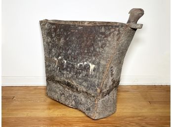 A Massive Antique Carved Wood African Drum