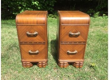 Pair Of Art Deco Waterfall Side Tables