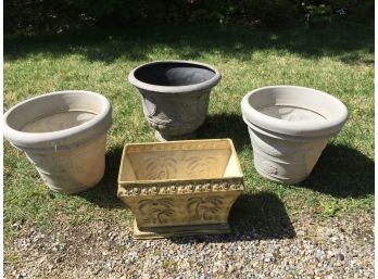 Plastic Urn Planters And Tin Box Planter