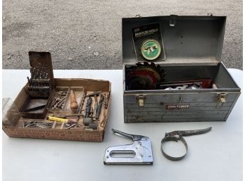 Large Lot Of Tools, Craftsman Toolbox Electrical And Woodworking