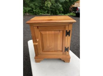 Small (Ethan Allen)raise Panel Solid Pine Cabinet