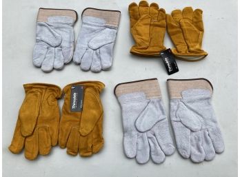 4 Pairs Of New Leather Gloves 2 Pair Thinsulate