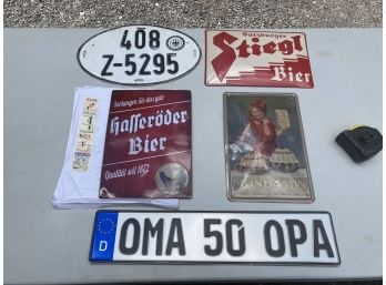5 Metal Signs Oval Looks Older All In Great Shape
