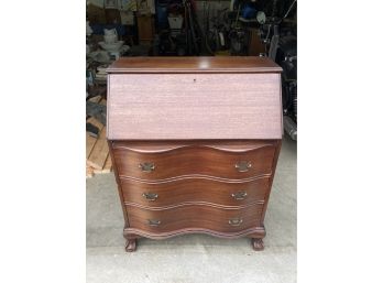 Solid Wood (Mahogany )? (vintage) Secretary, With Dovetail Drawers