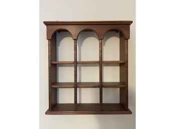 Vintage Shelf Display With Carved Detail 23.5 X 22 Inches W