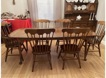 Antique Conant Ball Dining Set With Six Chairs