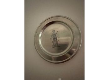 1776 Commemorative Pewter Plate 9 Inches W