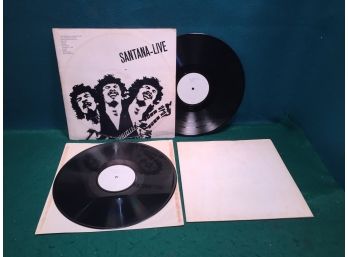 Rare SANTANA- LIVE. Double Vinyl Bootleg. Double Vinyl Is Very Good - Very Good Plus With Poster.