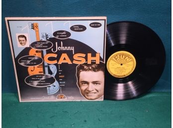 Johnny Cash With His Hot And Blue Guitar On Sun Records Mono.  Thick Deep Groove  Heavy Platter Vinyl VG Plus.