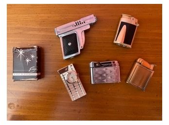 Assorted Lighters Includes Royal Pistol, Vintage Figural, Ronson Vera Flame Starfire, Beniley, Evans