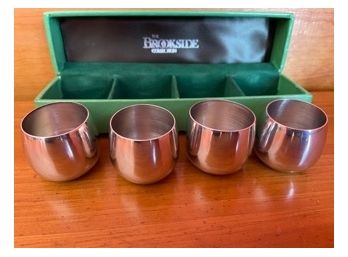 Brookside - Set Of 4 Pewter Shot Glass Cups