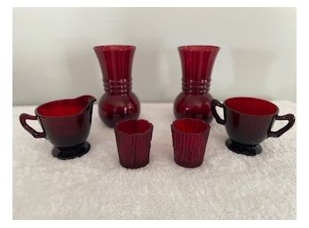 Vintage Cranberry Glass