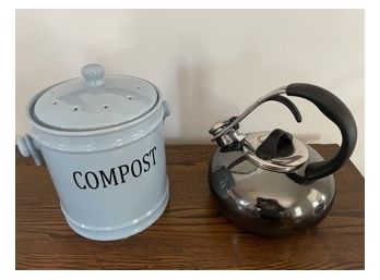 Chantal Tea Kettle ~ Ceramic Compost Bin