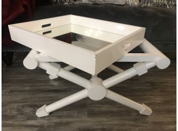 Well Made Serving Table With Removable Tray