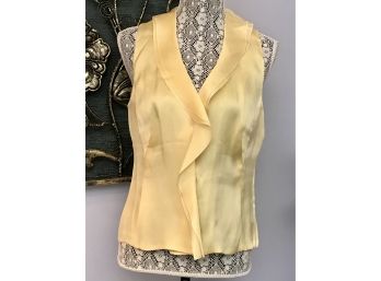 KEITH ANDERSON NY Yellow Silk Blouse