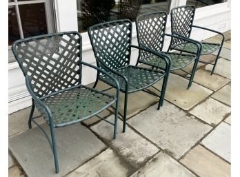 Set Of Four Midcentury Brown Jordan Tamiami Patio Chairs