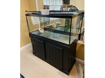 75 Gallon Fish Tank With Cabinet Stand And Pump.