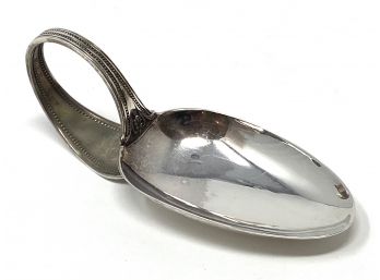 Vintage Sterling Silver Loop Handle Feeding Spoon