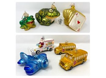 Collection Of Handblown Glass Christmas Ornaments, Poland