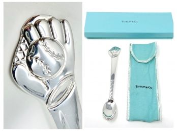 Tiffany & Co. Baseball And Mitt Sterling Silver Feeding Spoon