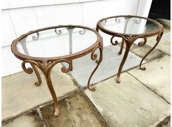 Vintage Scrolled Side Tables