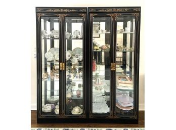 Double Cabinet Neoclassical Curio Display